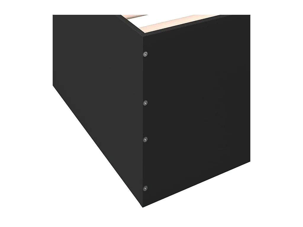 Cadre de lit sans matelas noir 120x190 cm