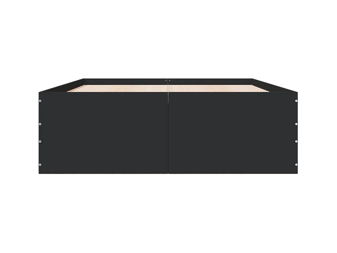Cadre de lit sans matelas noir 120x190 cm