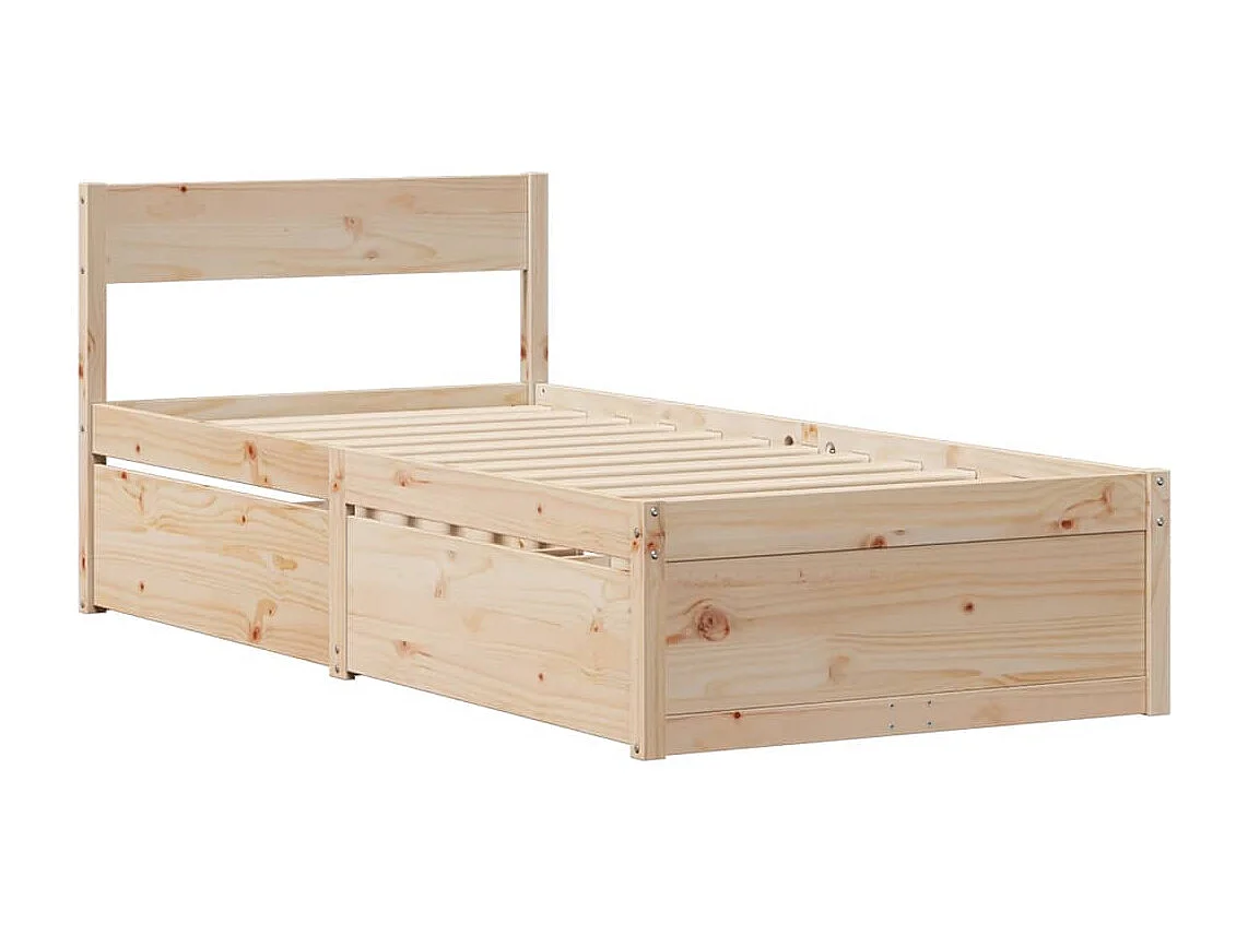 Cadre de lit sans matelas 90x190 cm bois de pin massif
