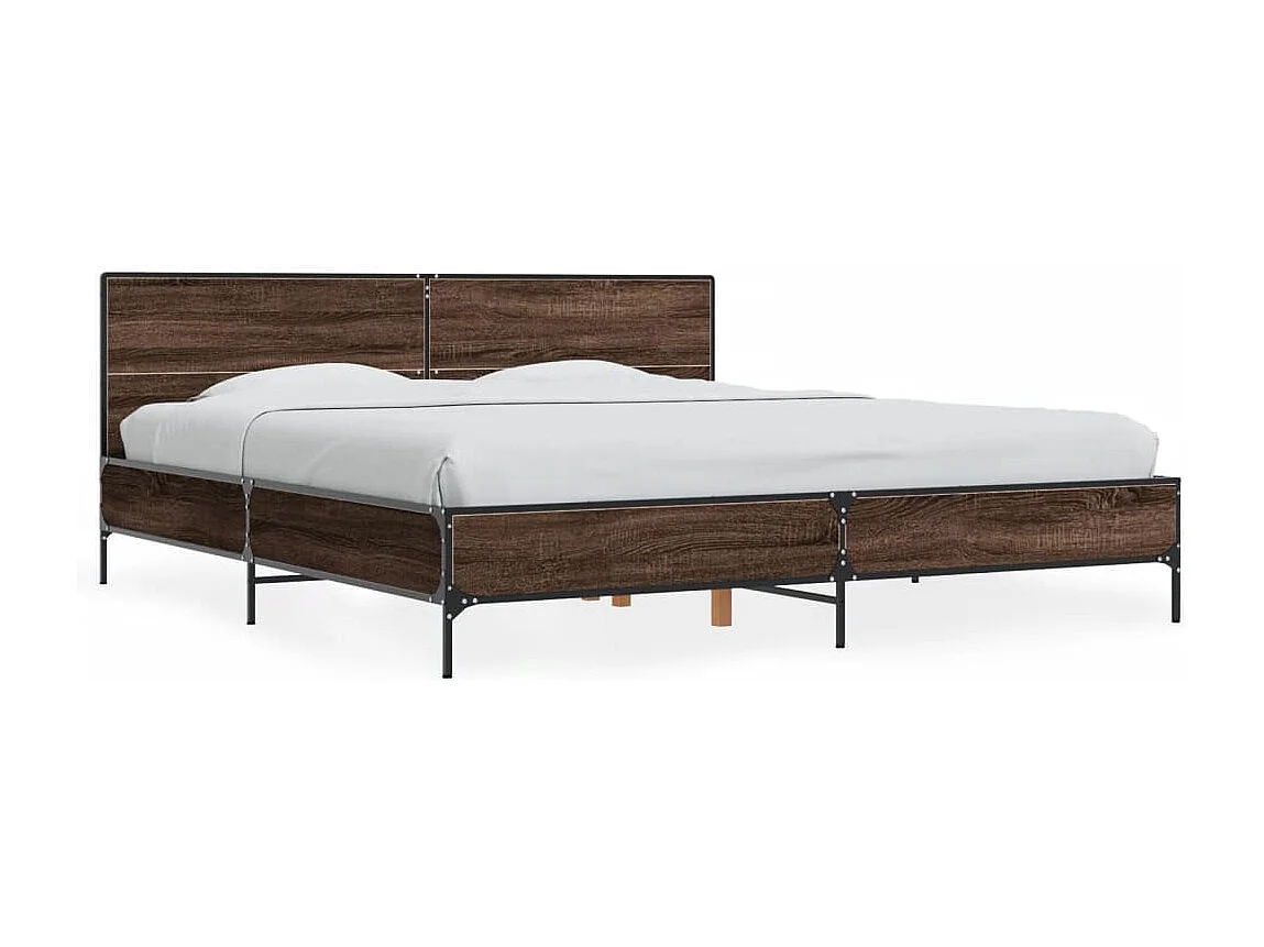 Cadre de lit sans matelas chêne marron 200x200 cm