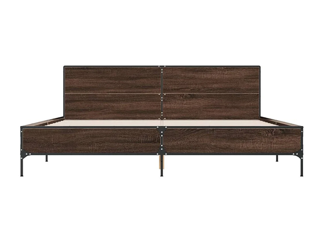 Cadre de lit sans matelas chêne marron 200x200 cm