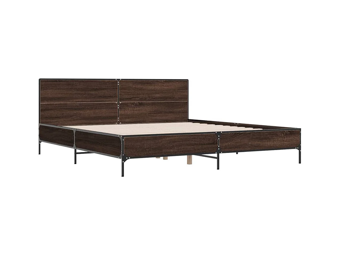 Cadre de lit sans matelas chêne marron 200x200 cm
