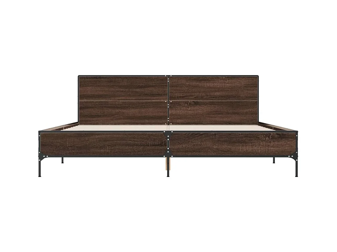 Cadre de lit sans matelas chêne marron 200x200 cm
