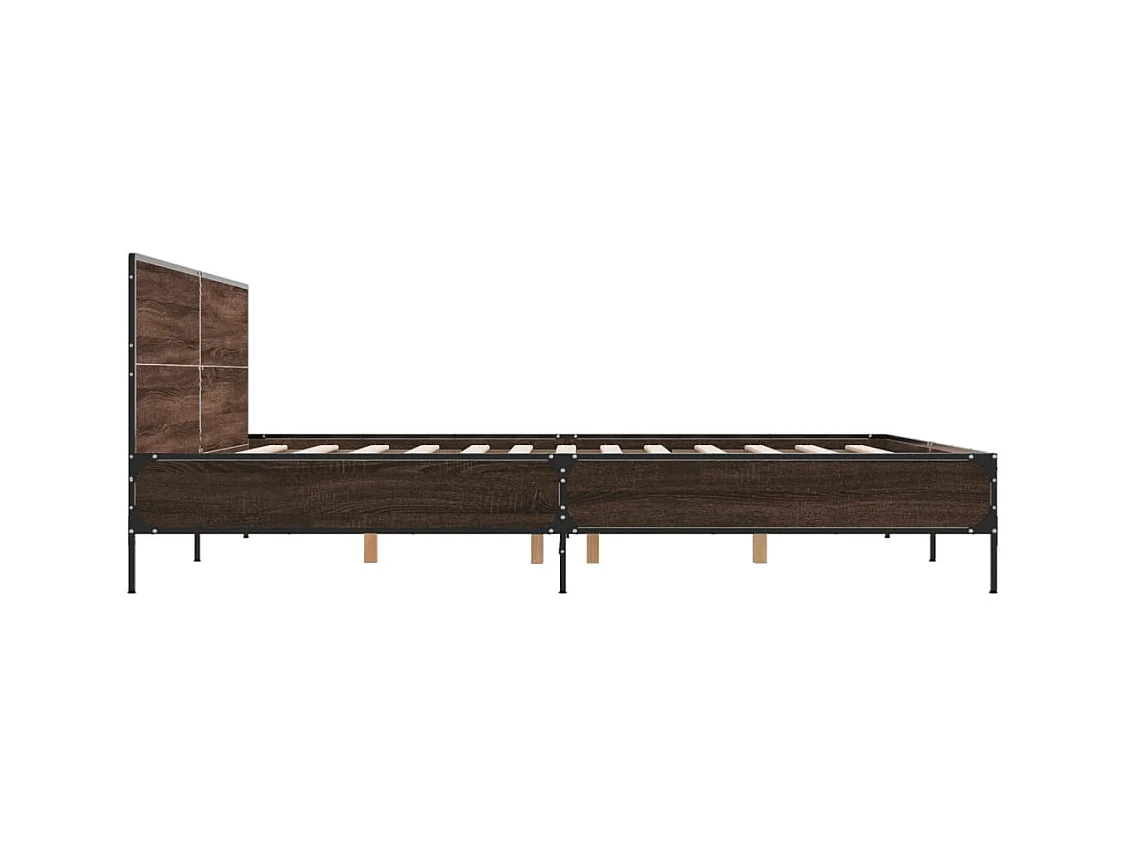 Cadre de lit sans matelas chêne marron 200x200 cm