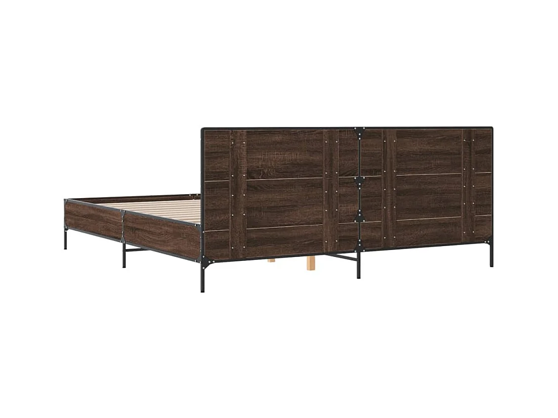 Cadre de lit sans matelas chêne marron 200x200 cm