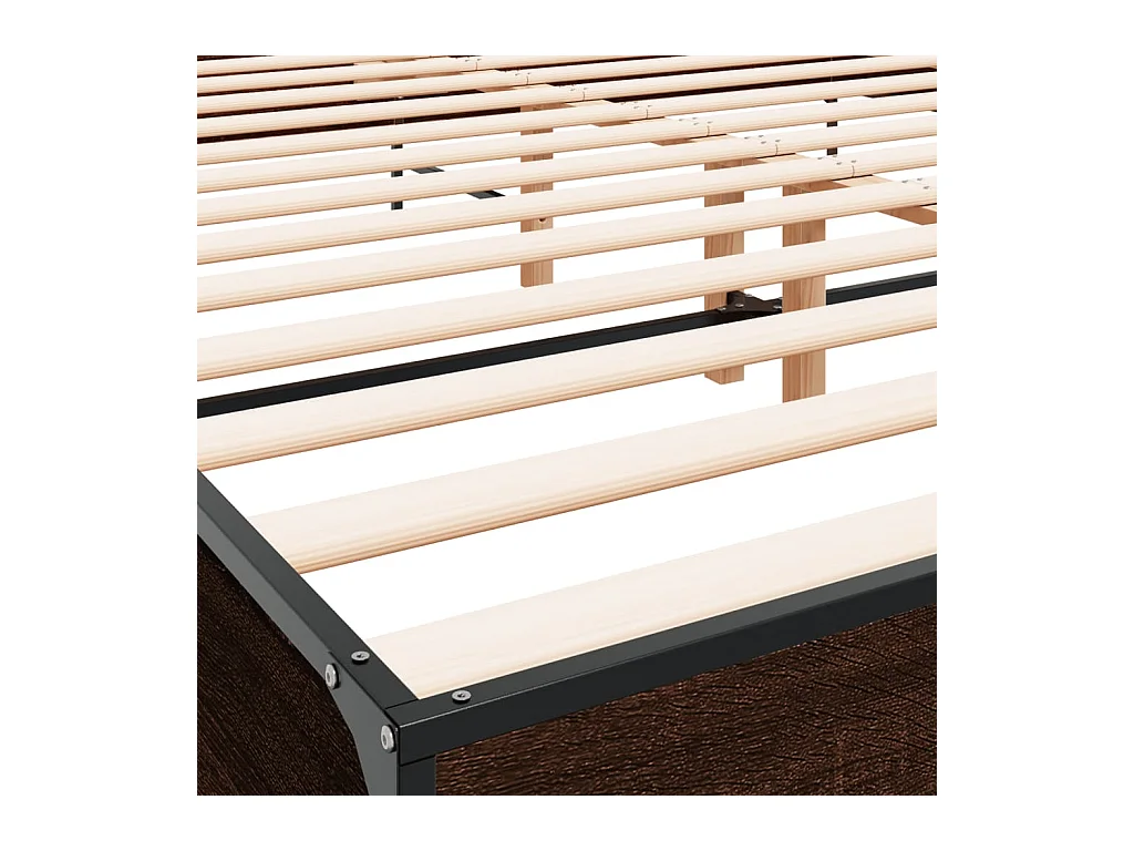 Cadre de lit sans matelas chêne marron 200x200 cm