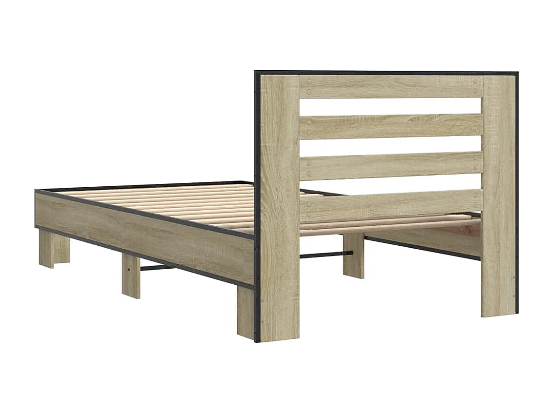 Cadre de lit sans matelas chêne sonoma 90x190 cm