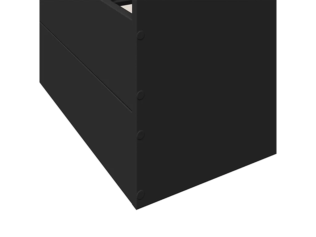 Cadre de lit avec tiroirs sans matelas noir 160x200 cm