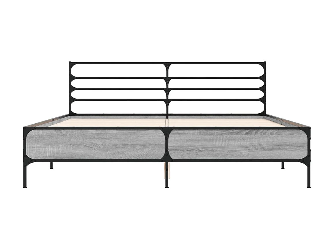 Cadre de lit sans matelas sonoma gris 160x200 cm