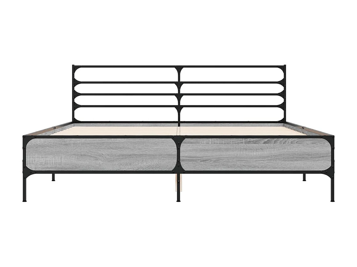 Cadre de lit sans matelas sonoma gris 160x200 cm