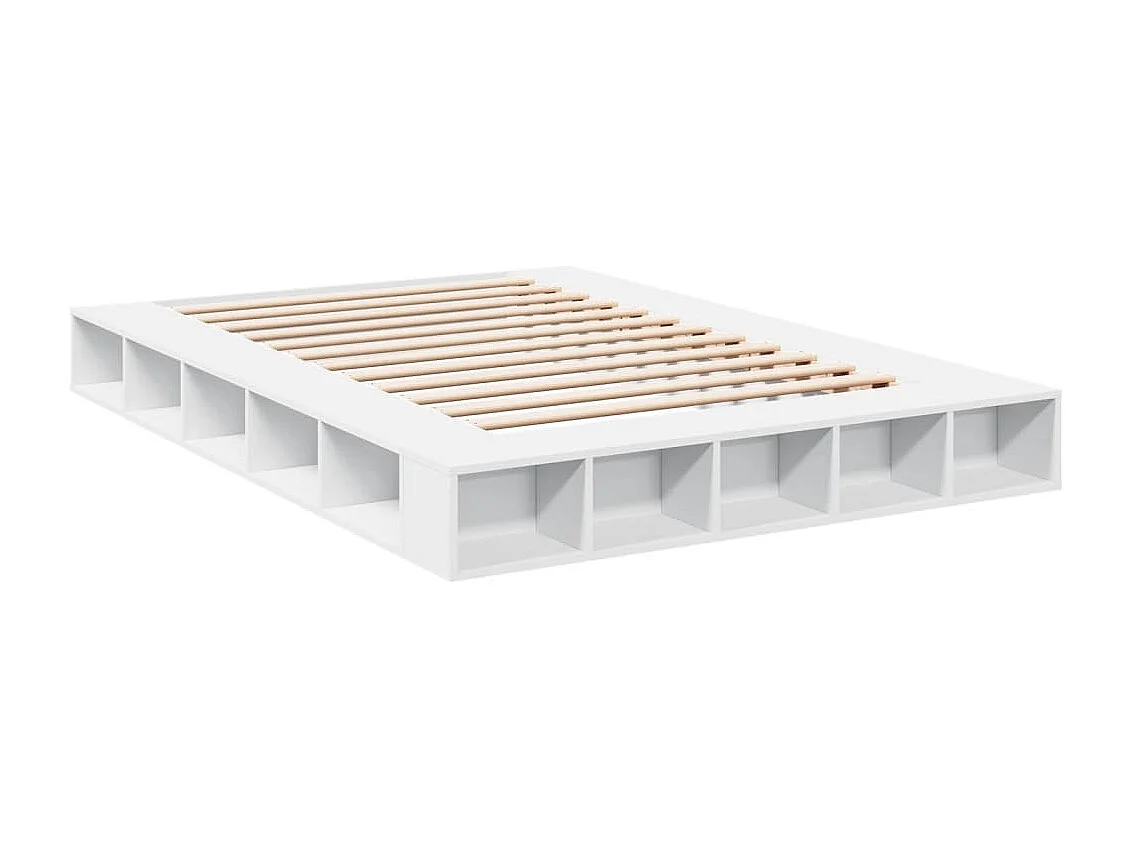 Cadre de lit sans matelas blanc 140x200 cm