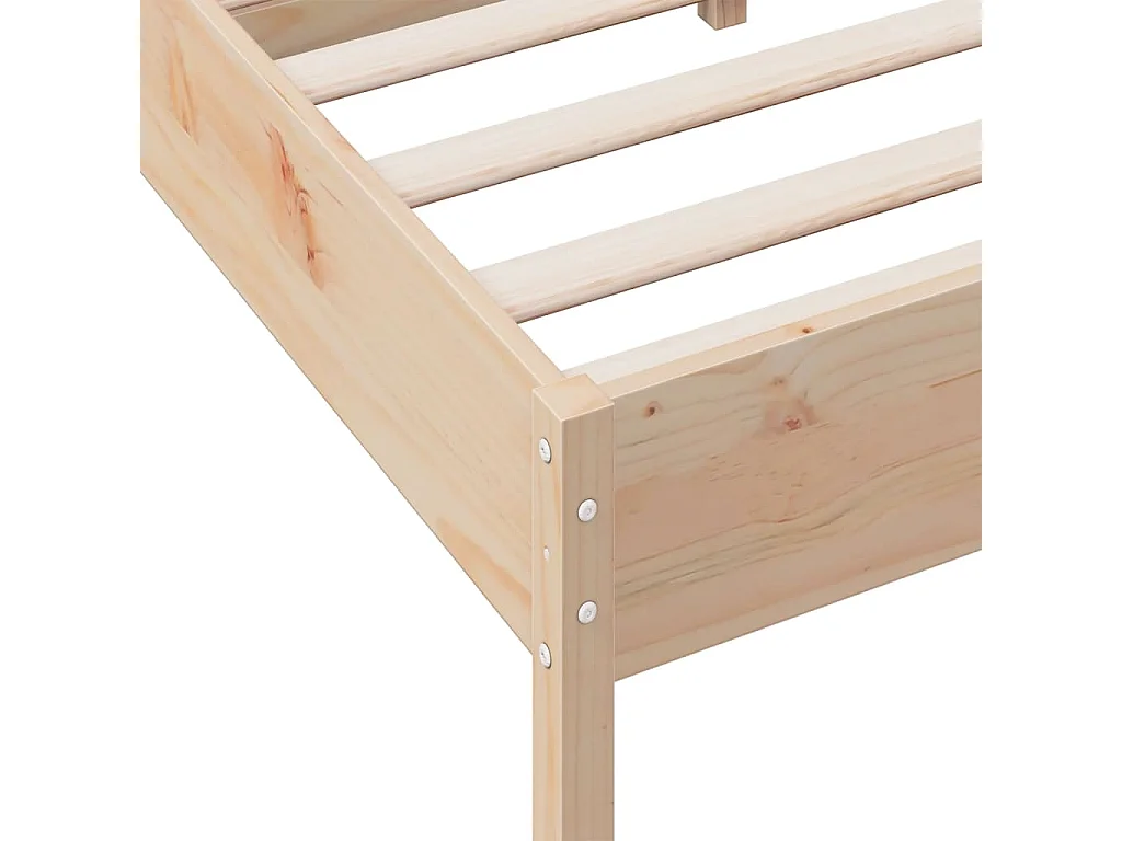 Cadre de lit sans matelas 135x190 cm bois de pin massif