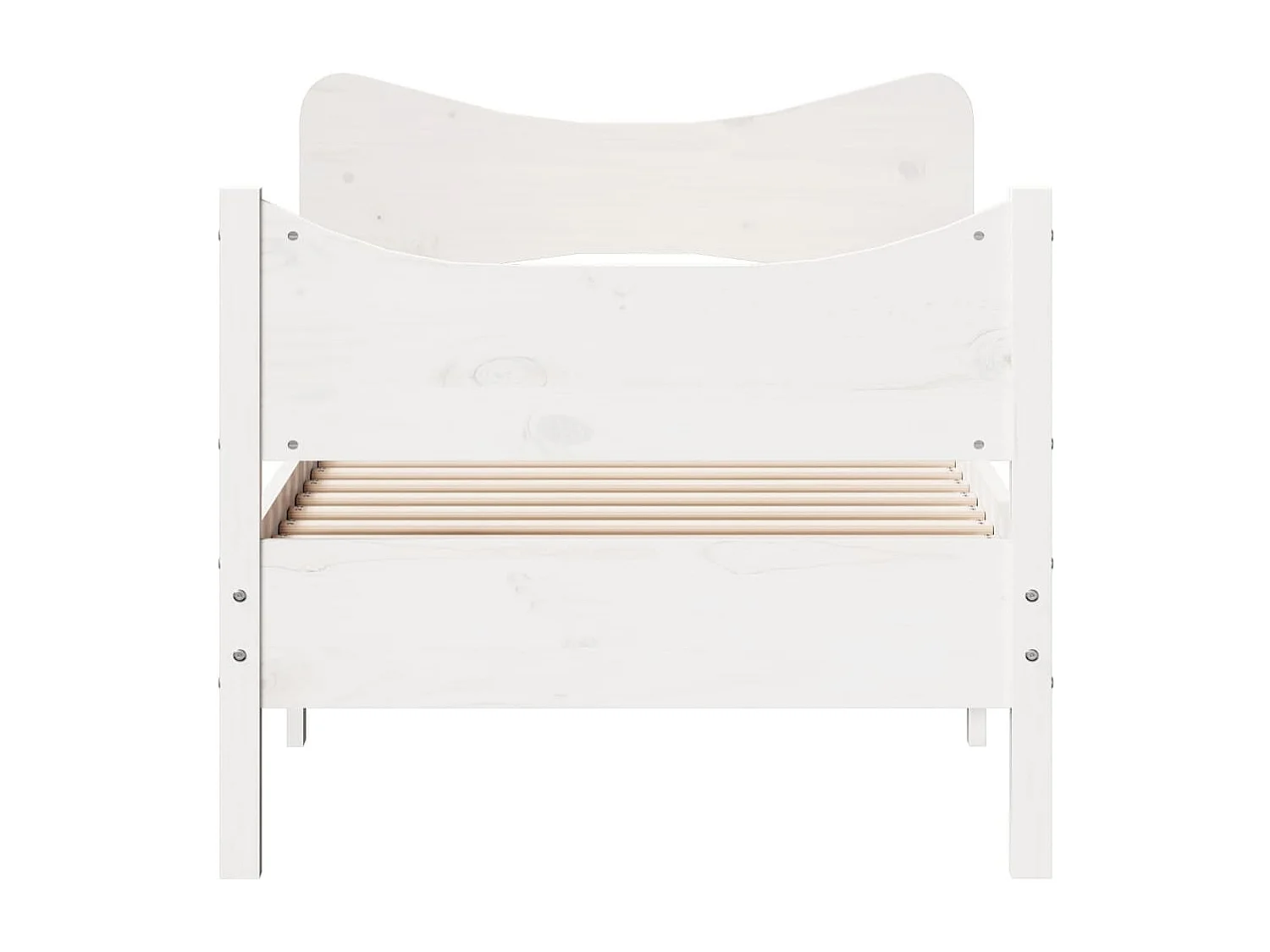 Cadre de lit sans matelas blanc 100x200 cm bois de pin massif