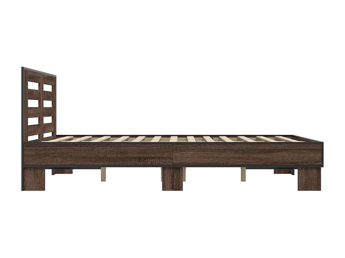 Cadre de lit sans matelas chêne marron 120x200 cm