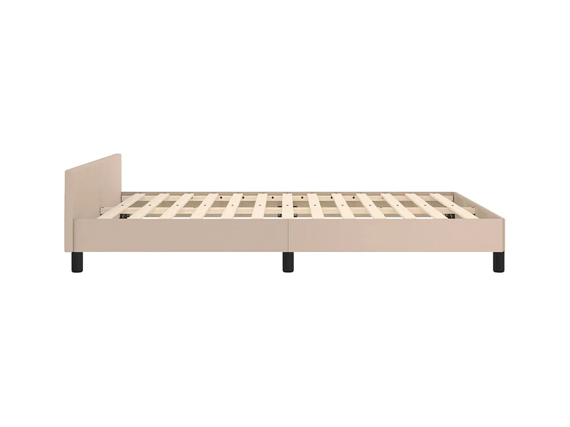 Giroletto con Testiera Cappuccino 140x200 cm in Similpelle