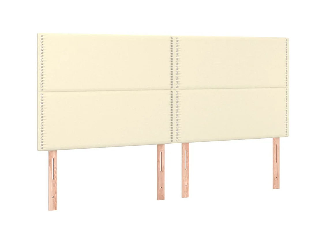 Giroletto con Testiera Crema 160x200 cm in Similpelle