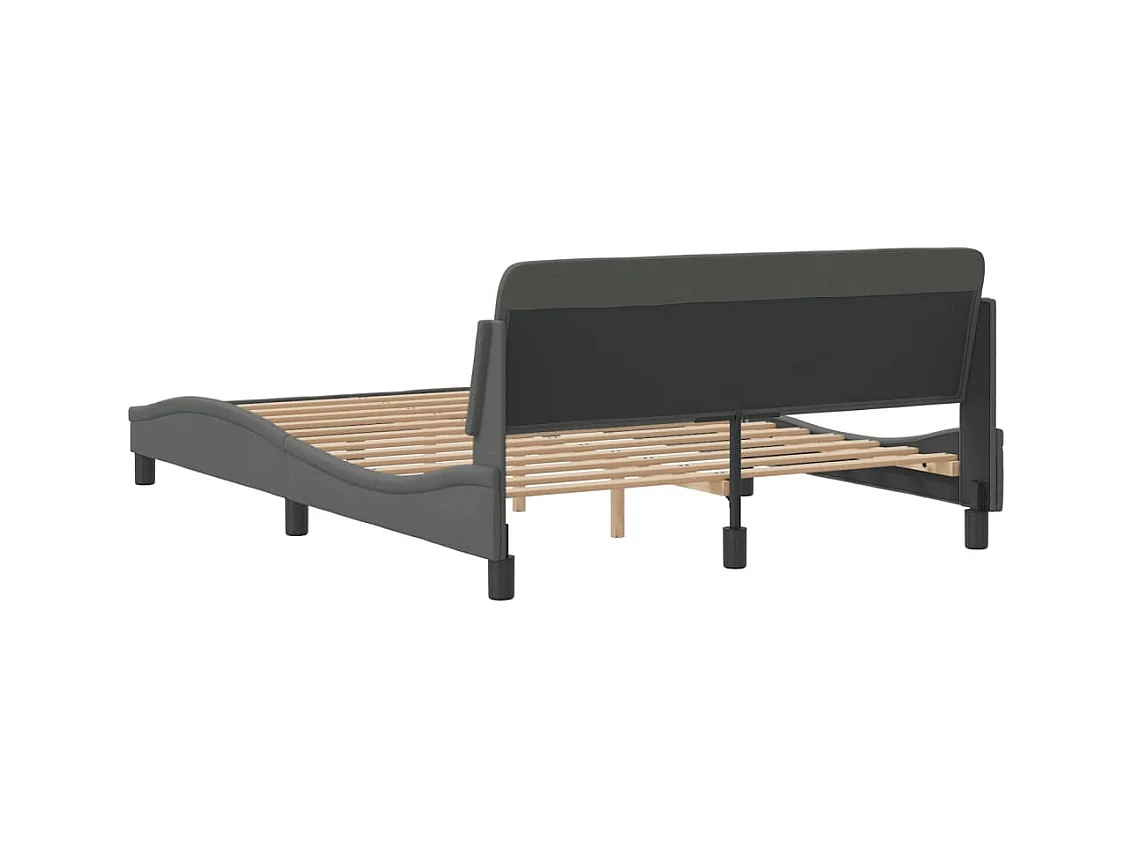 Giroletto senza Materasso Grigio Scuro 140x190 cm Tessuto