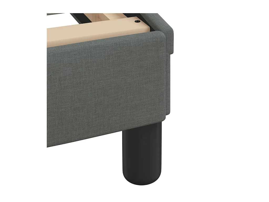 Giroletto senza Materasso Grigio Scuro 140x190 cm Tessuto