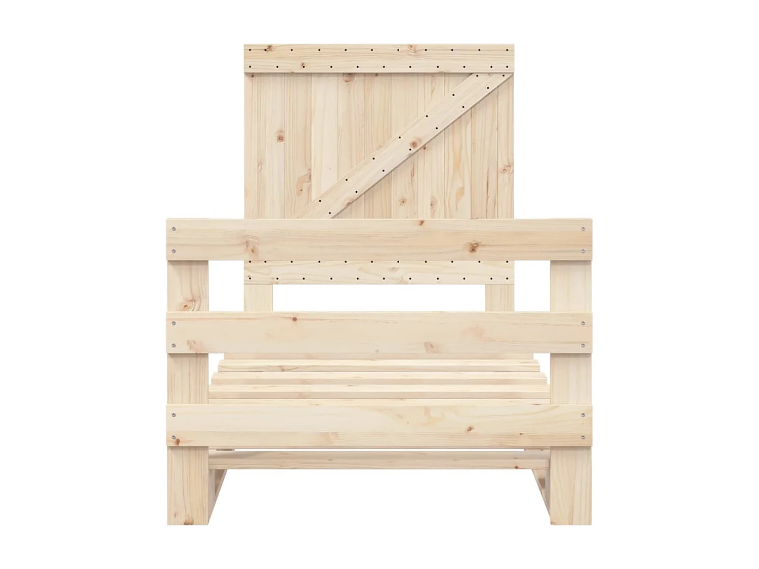 Cadre de lit sans matelas avec tête de lit 90x200 cm