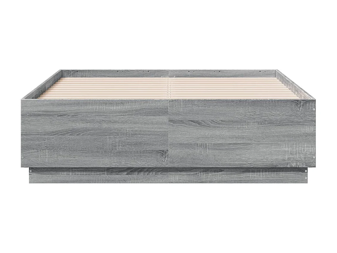 Cadre de lit sans matelas sonoma gris 120x190 cm