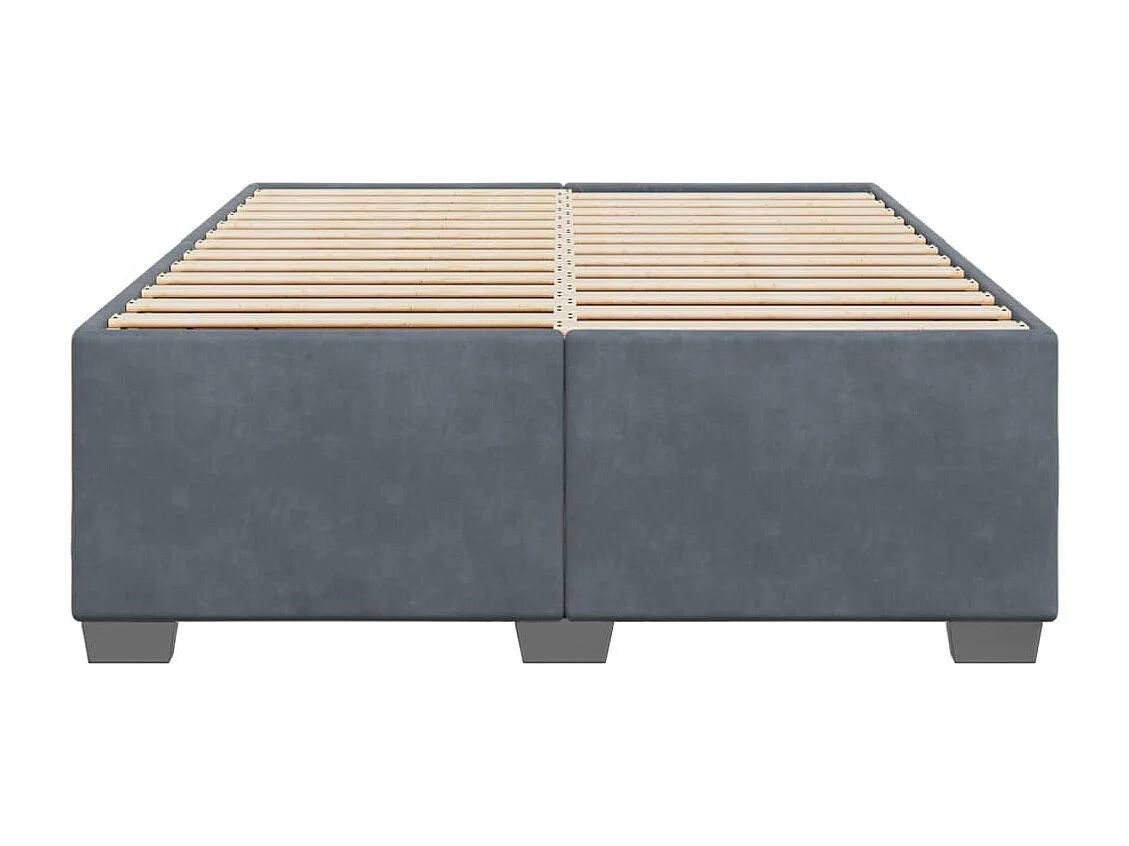 Bettgestell ohne Matratze Dunkelgrau 160x200 cm Samt