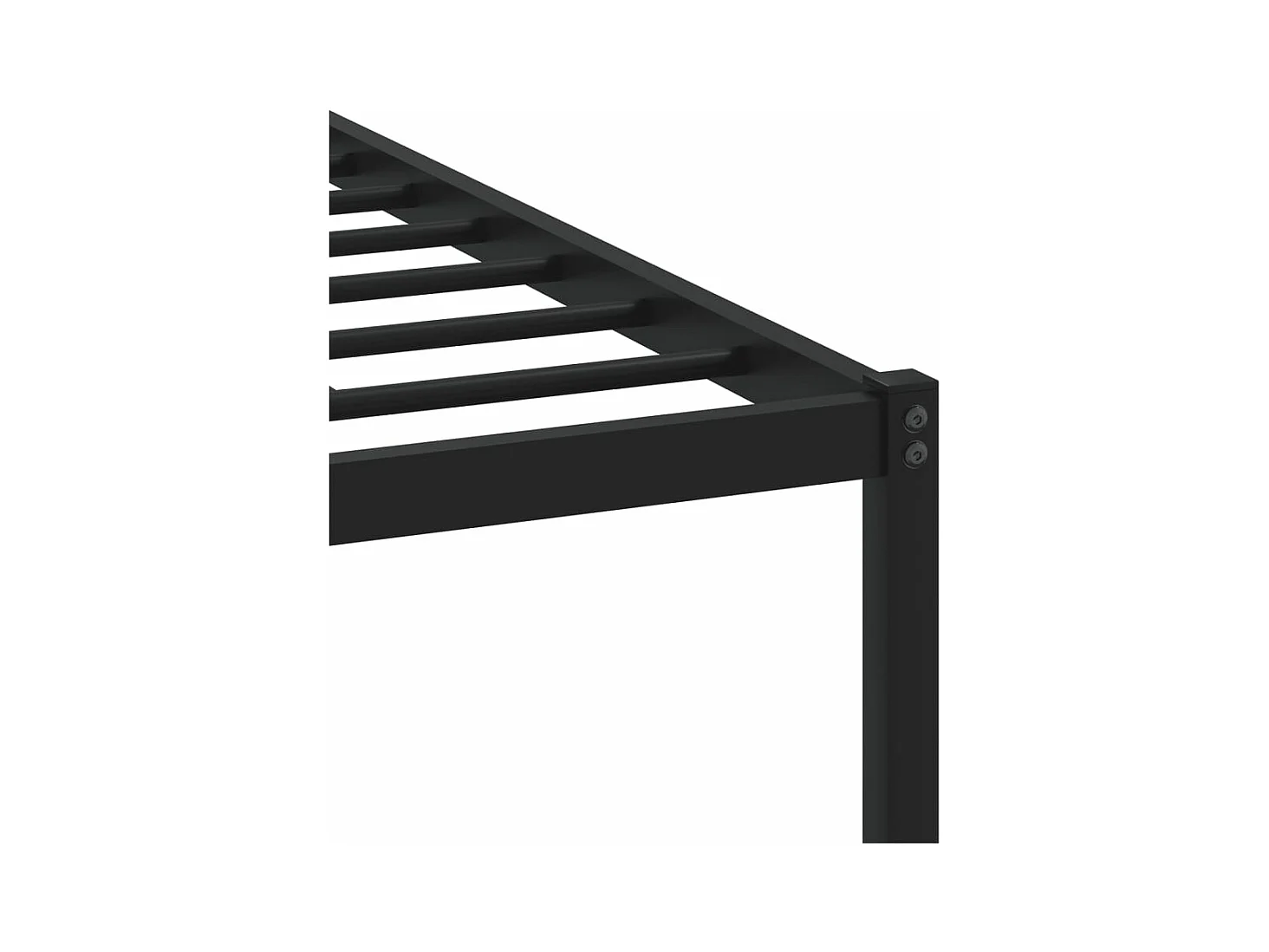 Cadre de lit en métal sans matelas chêne fumé 160x200 cm