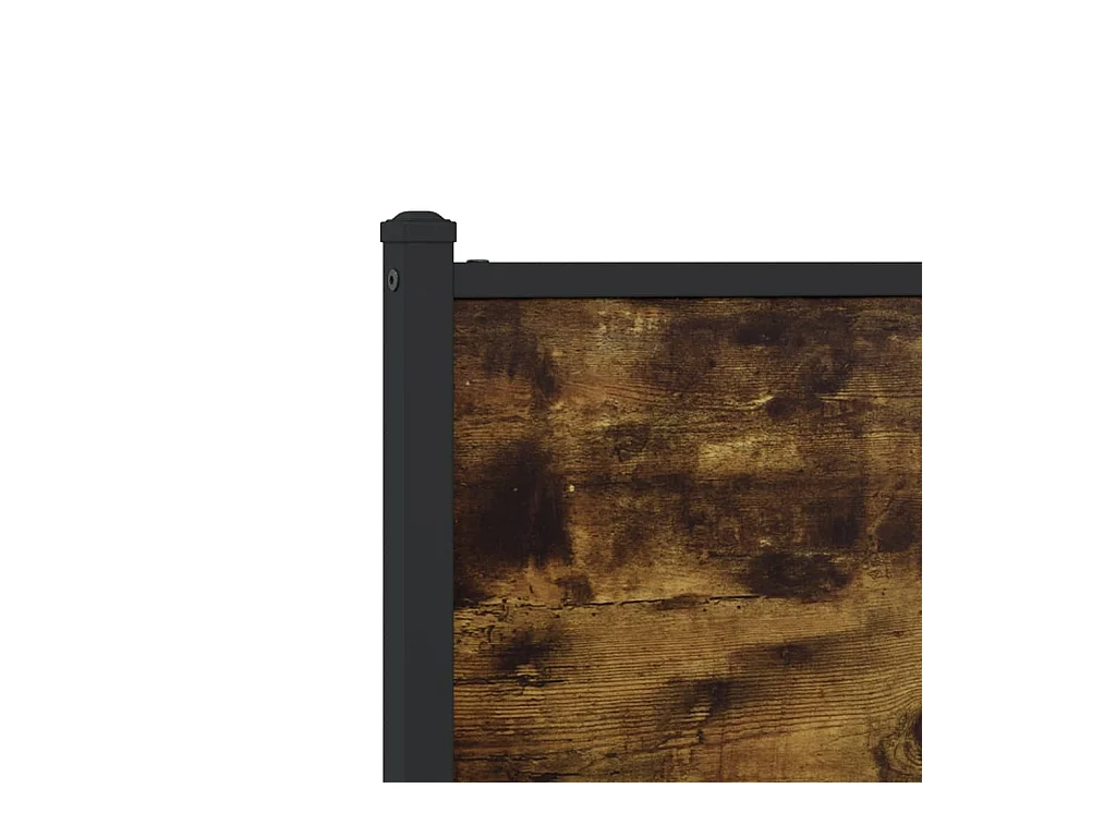 Cadre de lit en métal sans matelas chêne fumé 160x200 cm