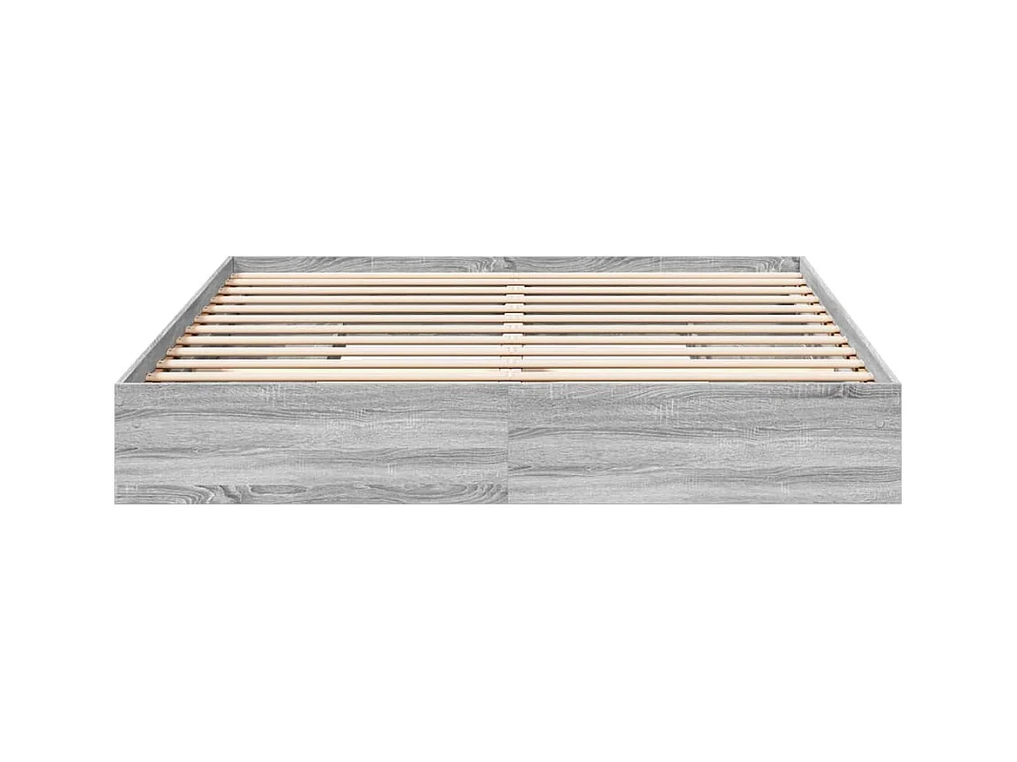 Giroletto Cassetti Grigio Sonoma 180x200 cm Legno Multistrato