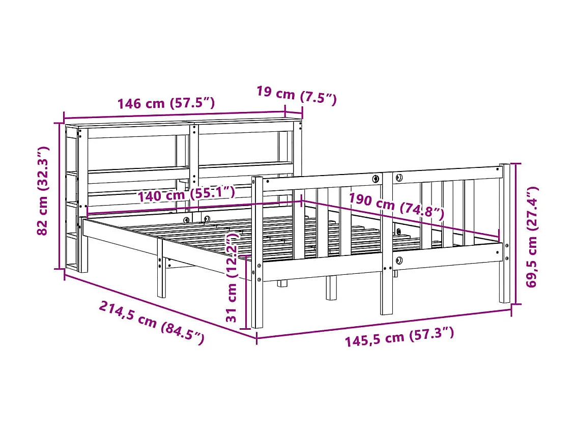 Bedframe met lades bewerkt hout grijs sonoma eiken 180x200 cm