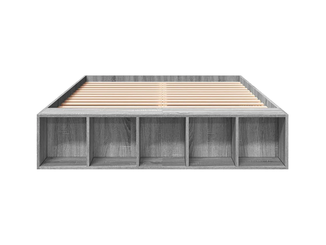 Cadre de lit sans matelas sonoma gris 135x190 cm