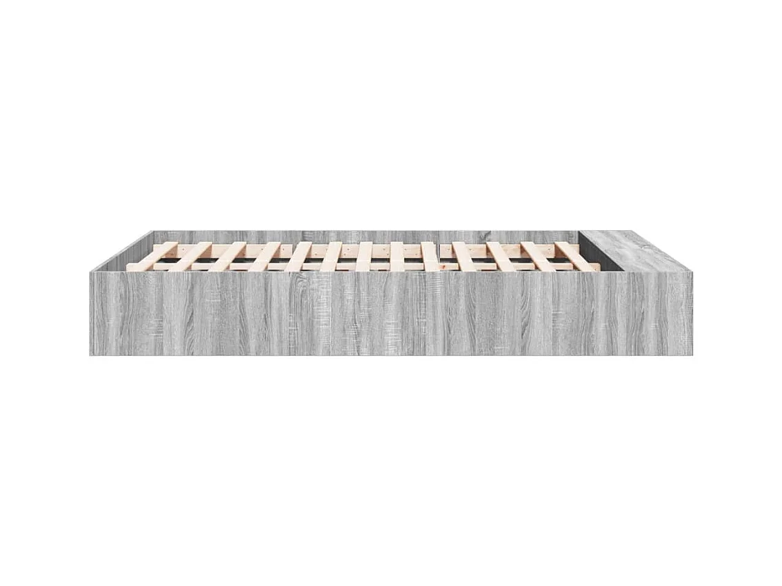 Cadre de lit sans matelas sonoma gris 135x190 cm