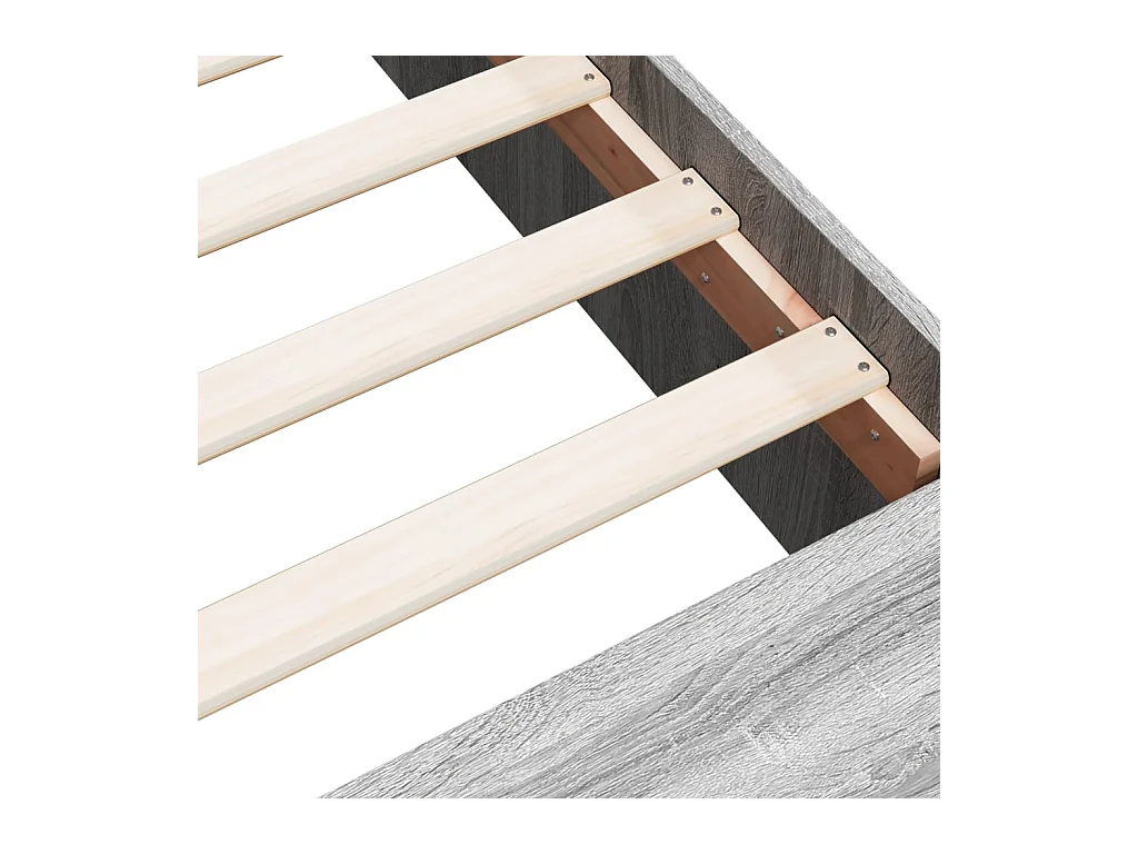 Cadre de lit sans matelas sonoma gris 135x190 cm