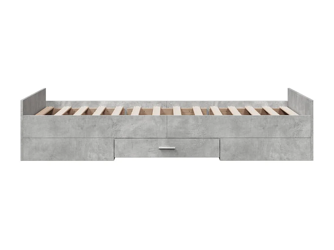 Giroletto Cassetti Grigio Cemento 100x200 cm Legno Multistrato