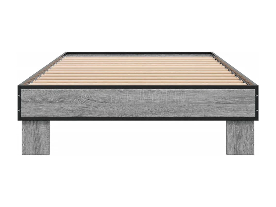 Giroletto Grigio Sonoma 100x200 cm Legno Multistrato e Metallo
