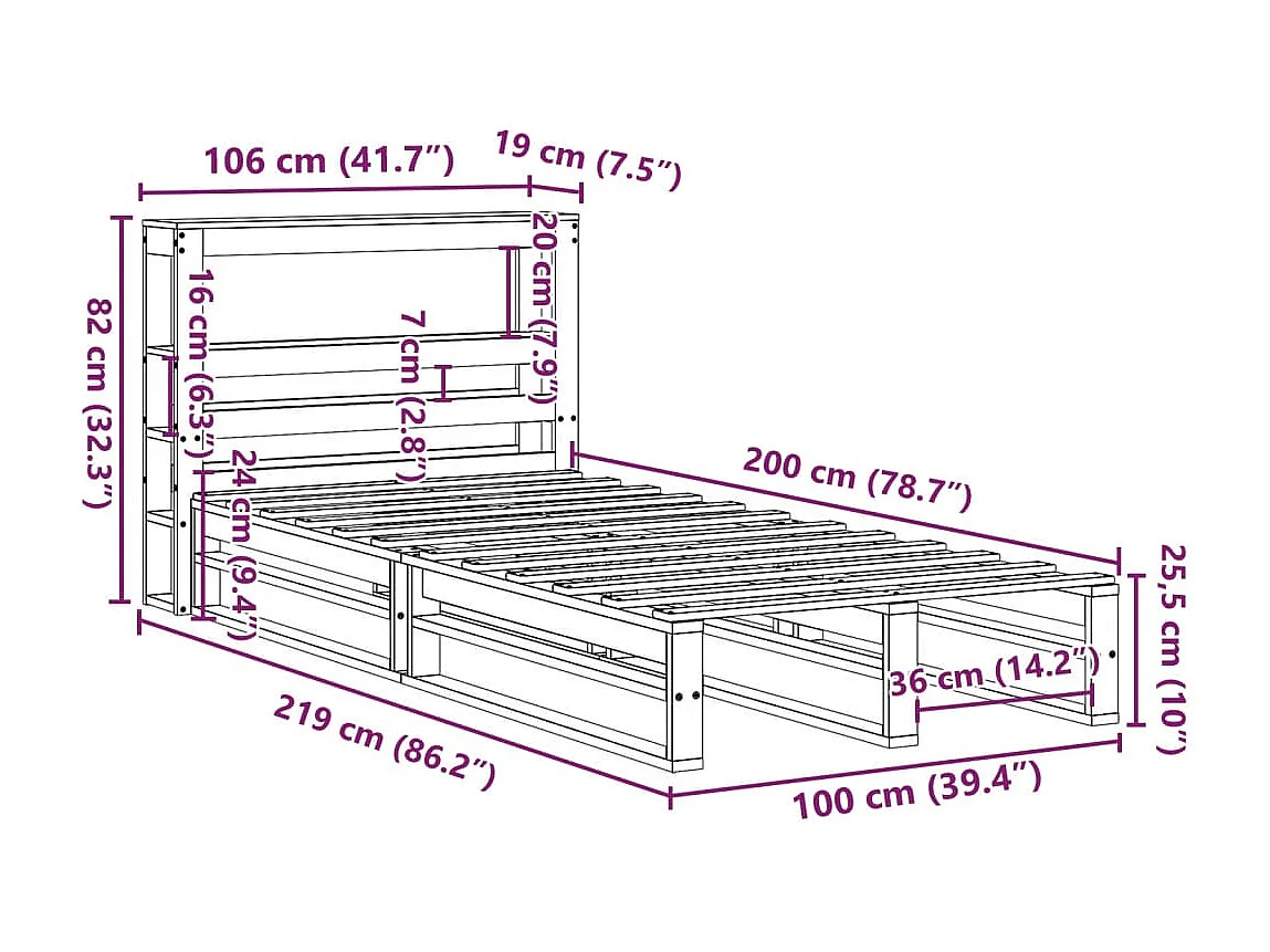 Giroletto Grigio Sonoma 100x200 cm Legno Multistrato e Metallo