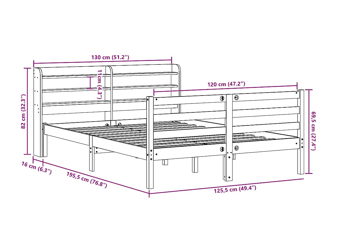 Cadre de lit métal sans matelas avec tête de lit noir 90x200 cm
