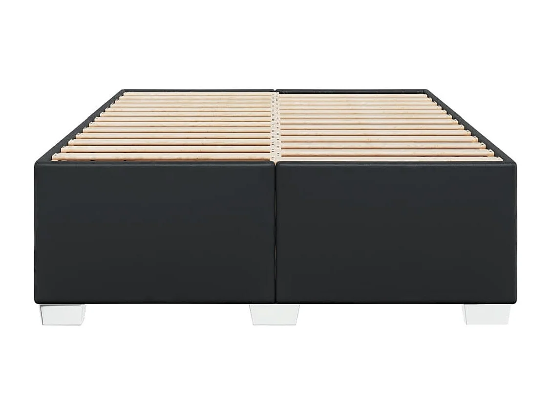 Cadre de lit sans matelas noir 140x190 cm similicuir