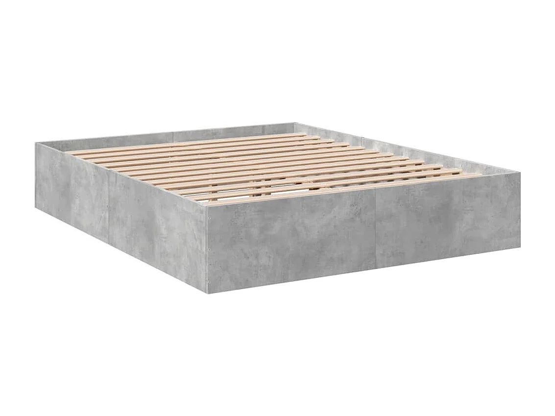 Estrutura de cama 150x200 cm derivados de madeira cinza cimento