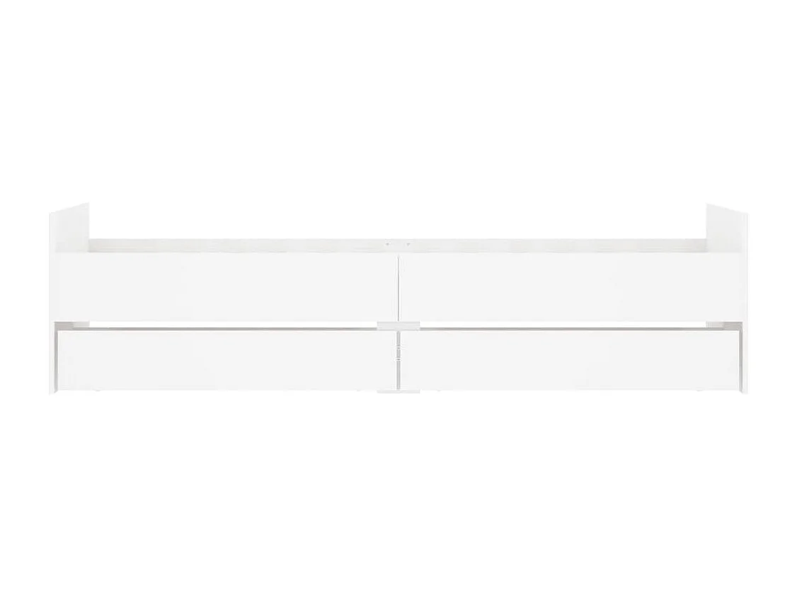 Cadre de lit sans matelas blanc 75x190 cm