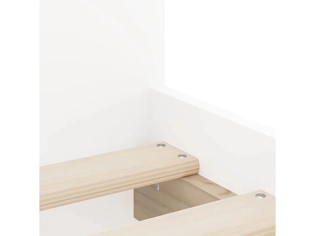 Cadre de lit sans matelas blanc 75x190 cm