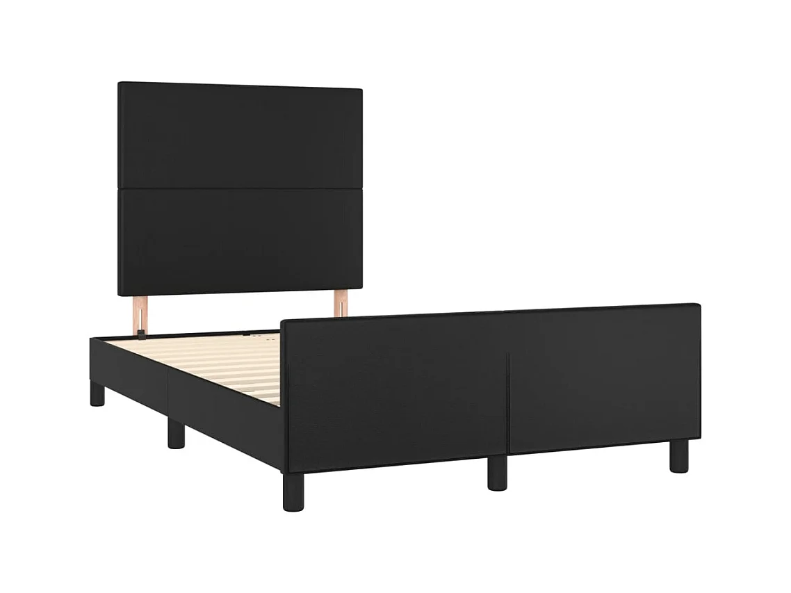 Cadre de lit sans matelas noir 120x190 cm similicuir