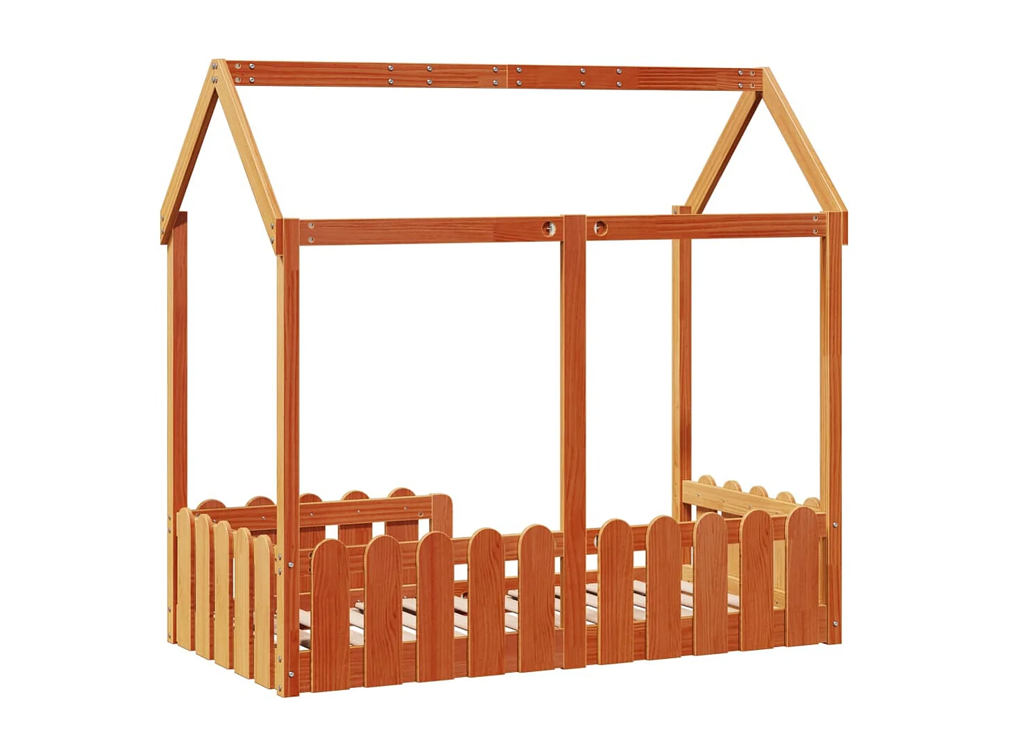 Cadre de lit d'enfants forme de maison sans matelas 70x140 cm