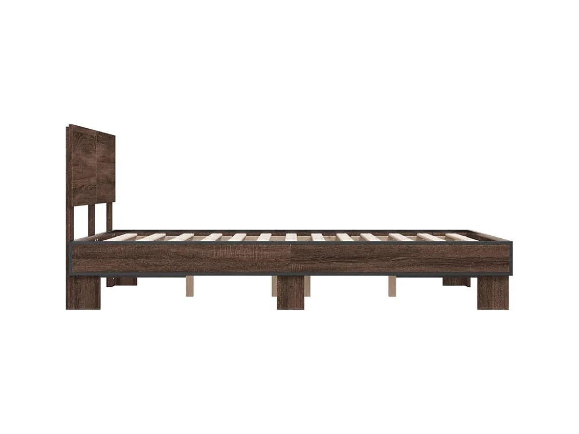Cadre de lit sans matelas chêne marron 120x200 cm