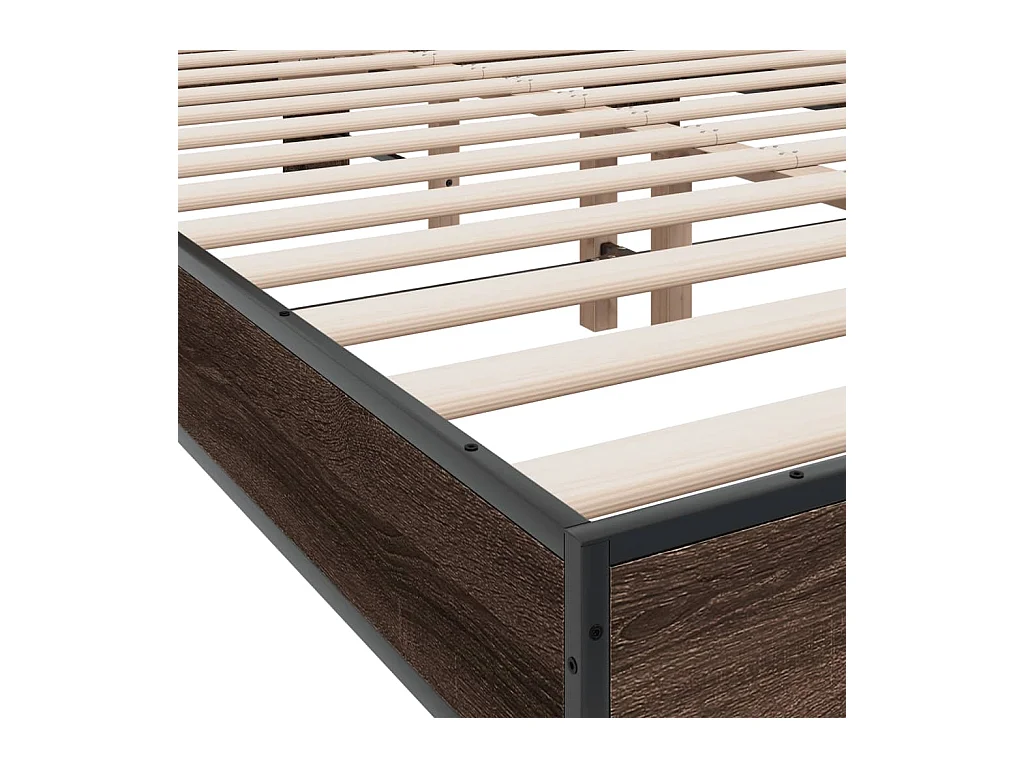 Cadre de lit sans matelas chêne marron 120x200 cm