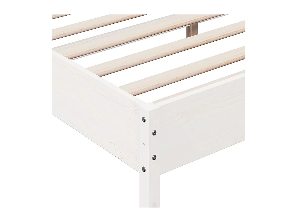 Bedframe zonder matras massief grenenhout wit 180x200 cm