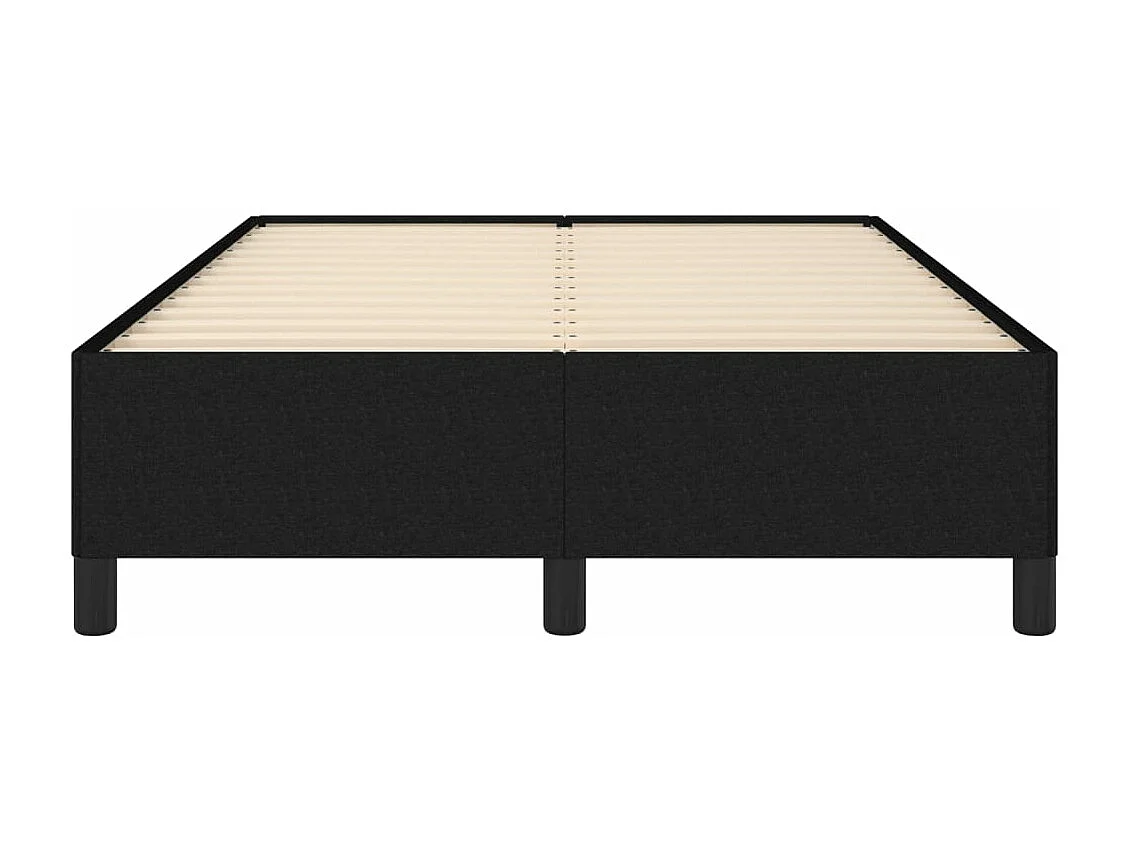 Cadre de lit sans matelas noir 120x190 cm tissu