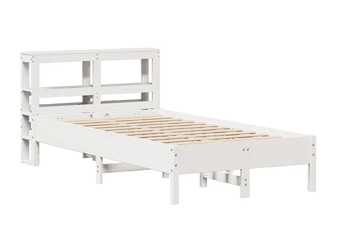 Estructura de cama sin colchón madera de pino blanca 120x200 cm