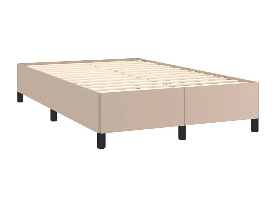 Cadre de lit sans matelas cappuccino 120x190 cm similicuir