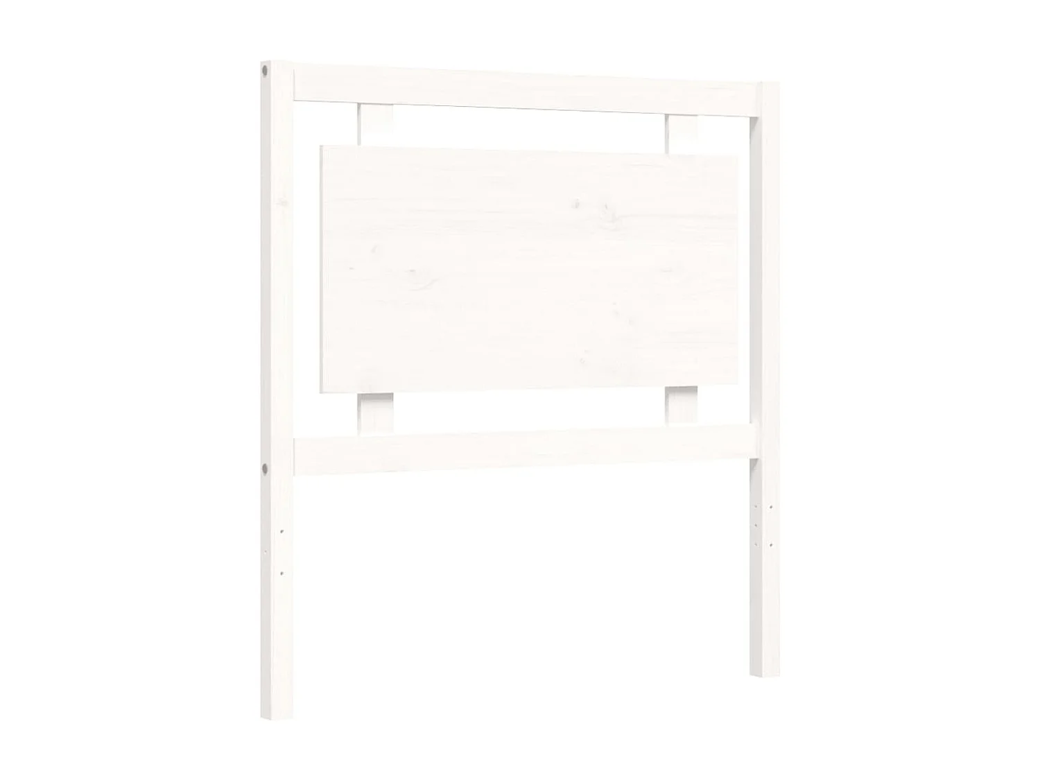 Giroletto con Testiera Bianco Small Single Legno Massello