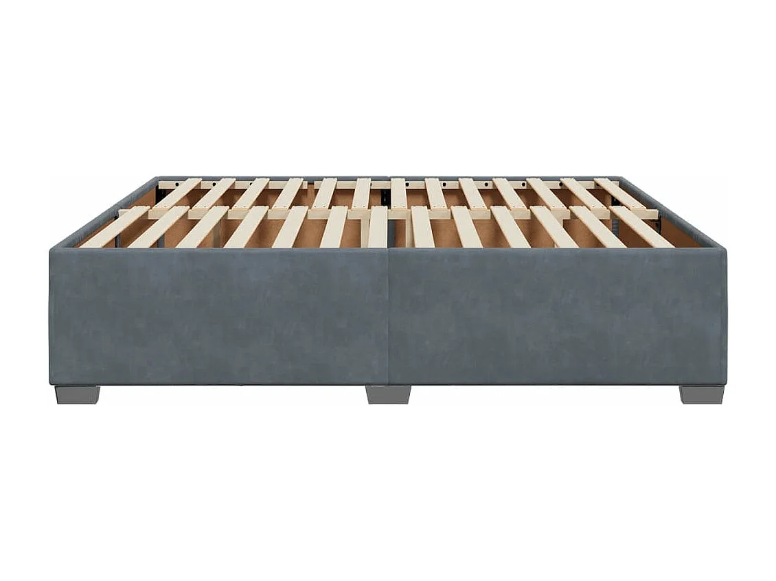 Cadre de lit sans matelas gris foncé 180x200 cm velours